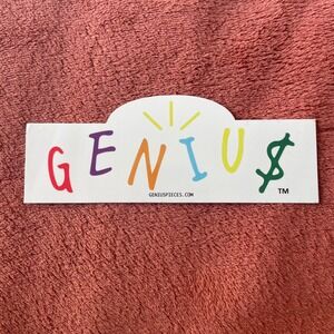 Genius Pieces Sticker Logo Dollar Sign Graphic